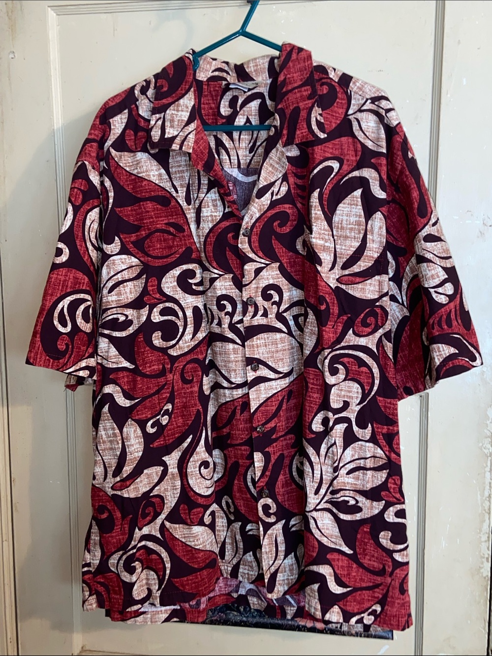 VTG HAWAII BOHO SHIRT Hawaiian Print Brown & Tan E & K